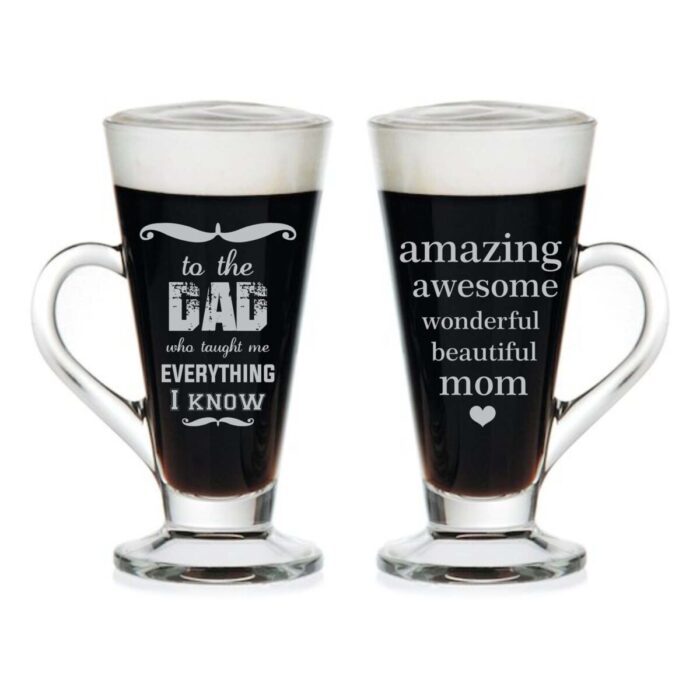Amazing Mom Dad Engraved Tea Mugs