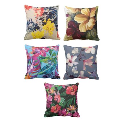 Attractively Floral Cushion Cover Set of 5