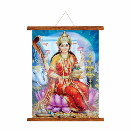 Auspicious Goddess Lakshmi Maa Durga Canvas Scroll