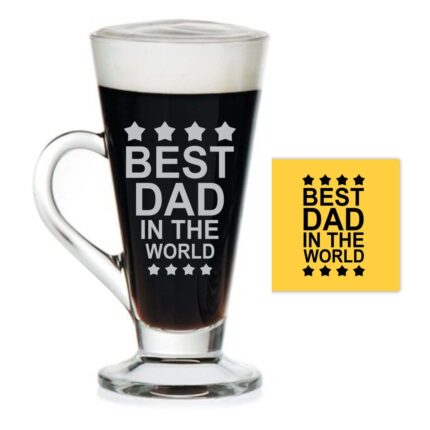 Starry Best Dad in the World Engraved Tea Mug