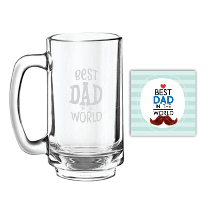 Funky Best Dad in the World Beer Mug 1