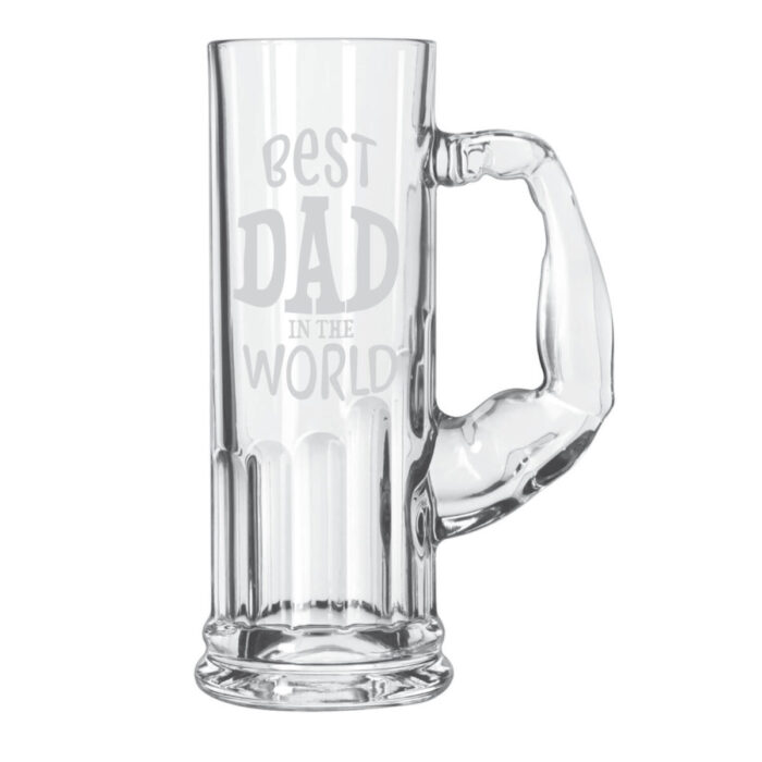 Funky Best Dad in the World Beer Mug 1