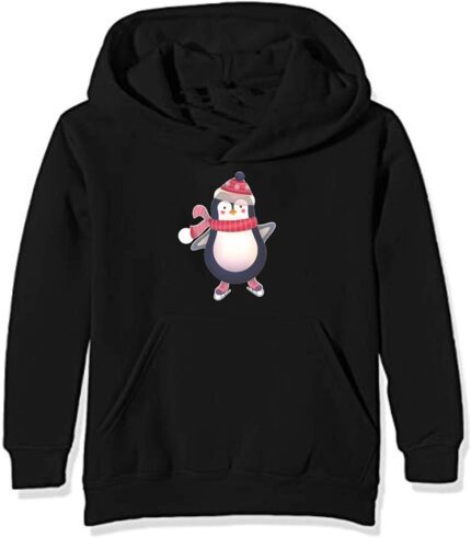 Bird Sweatshirt Black with Kangaroo Pockets