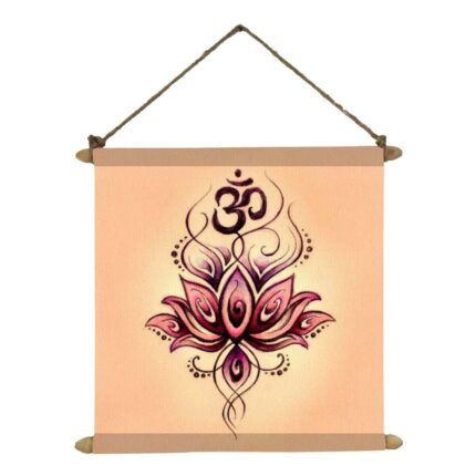 Blissful Om Canvas Scroll