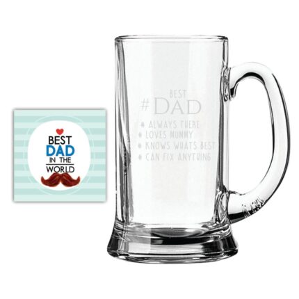 Bowtie Best Dad Beer Mug 1