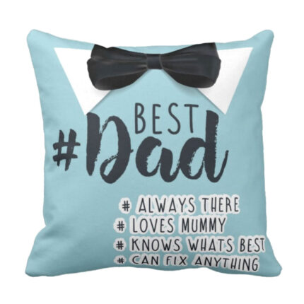 Bowtie Best Dad Cushion Cover