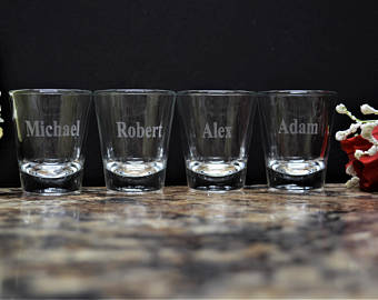 Custom Name Engraved Shot Glasses