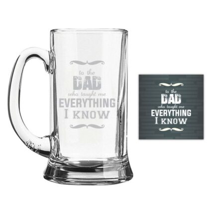 Dad Taught Me Everything Beer Mug