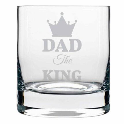 Dad the King Whiskey Glass