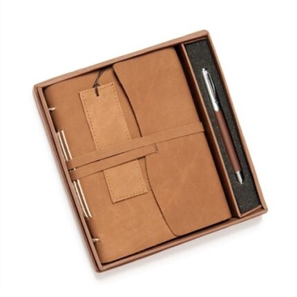 Engraved Handmade Leather Journal Gift set