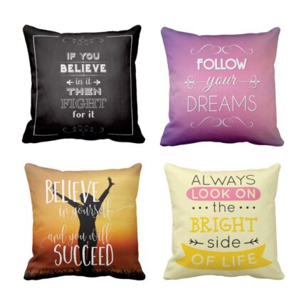 Believe in Yourself Quotes Cushion Covers Set of 4