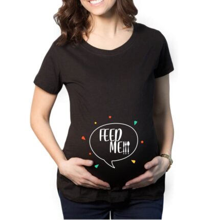 Funny Feed Me Maternity T-shirt
