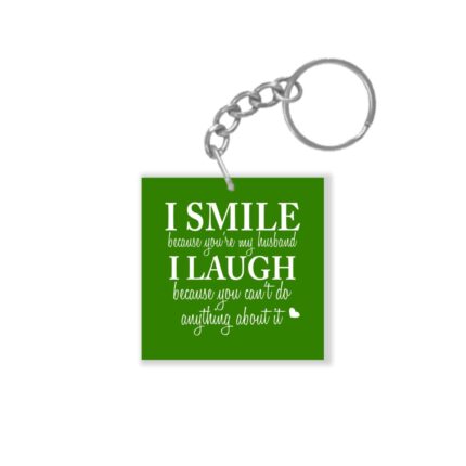 Funny Teasing Husband Wooden Keychain