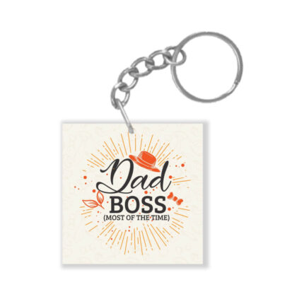 Funny Dad Boss Keychain