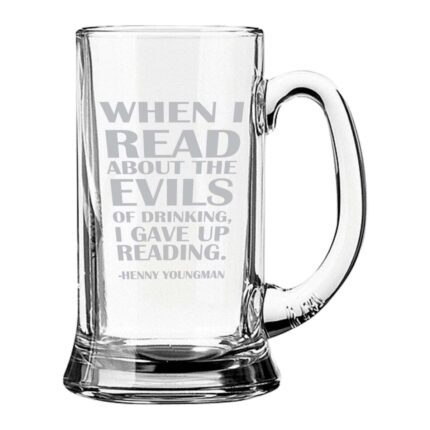 Gave Up Reading Engraved Beer Mug