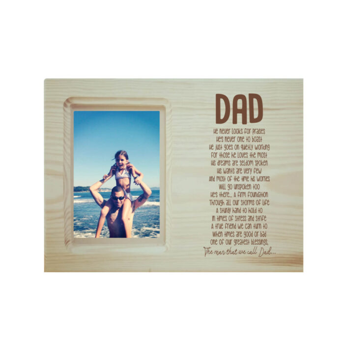 Greatest Blessing Dad Engraved Poem Photo Frame