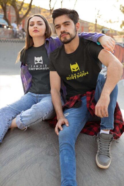 Batman and Catwoman Couple T-shirt