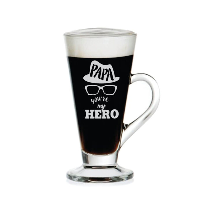Hero Papa Dad Engraved Tea Mug