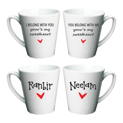 Personalized You Belong to Me Couple Mugs