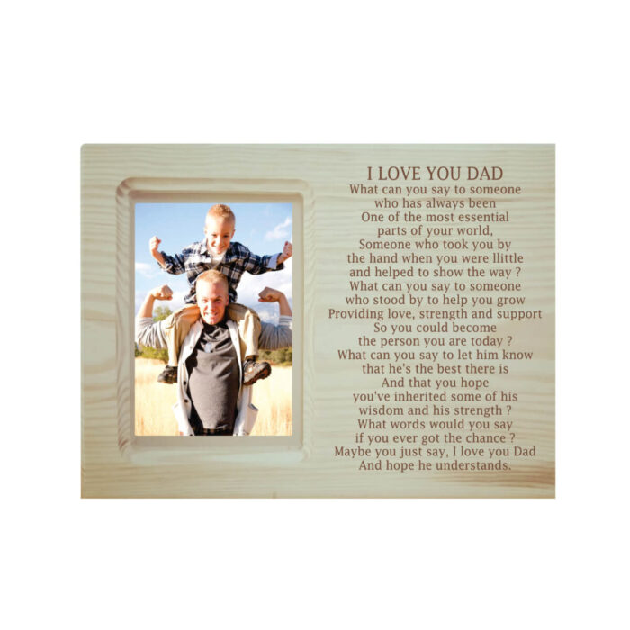 I Love You Dad Engraved Poem Photo Frame