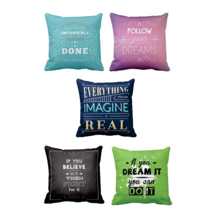 Nothing is Impossible Motivational Cushion Covers - Set of 5