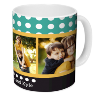 Polka dots Photo Collage Mug