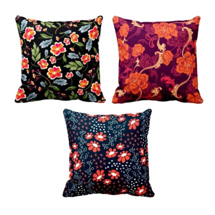 Enthralling Floral Cushion Covers Set of 3