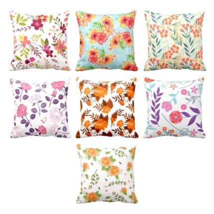 Marvelous Floral Flowers Cushion Cover Set of 7