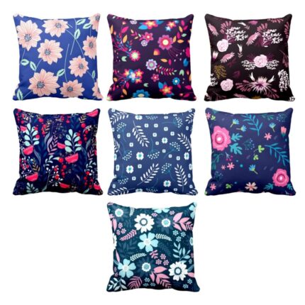 Bewitching Floral Flowers Cushion Cover Set of 7