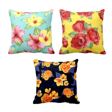 Splendid Ranunculus Angelic Floral Cushion Covers Set of 3