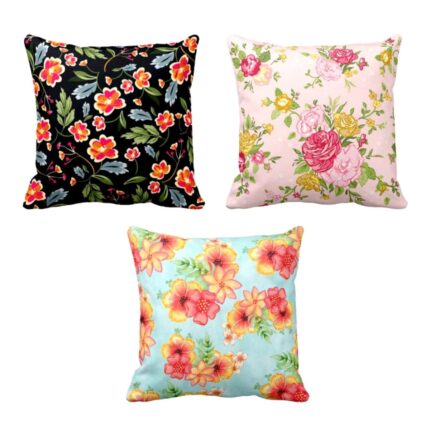 Appealing Marvelous Floral Cushion Covers Set of 3