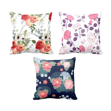 Angelic Floral Cushion Covers Set of 3