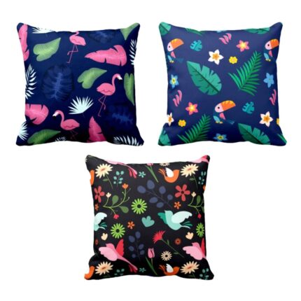 Grand Alluring Floral Cushion Covers Set of 3