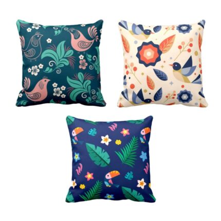 Magnetic Comely Floral Cushion Covers Set of 3