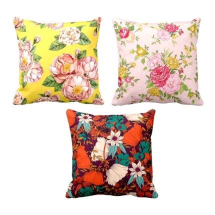 Nice Tempting Floral Cushion Covers Set of 3