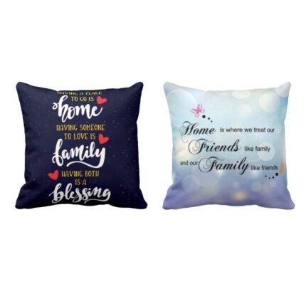 Home Family Blessing Printed Cushion Covers Set of 2