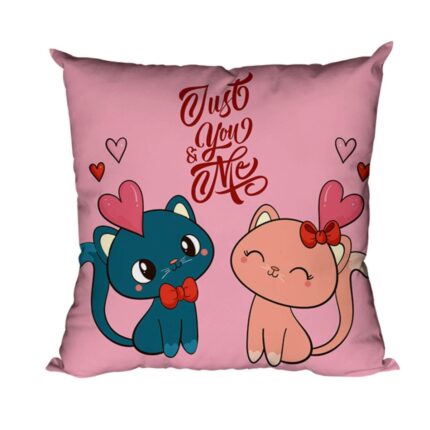 Cute Cat Love Just You Me Cushion Cover