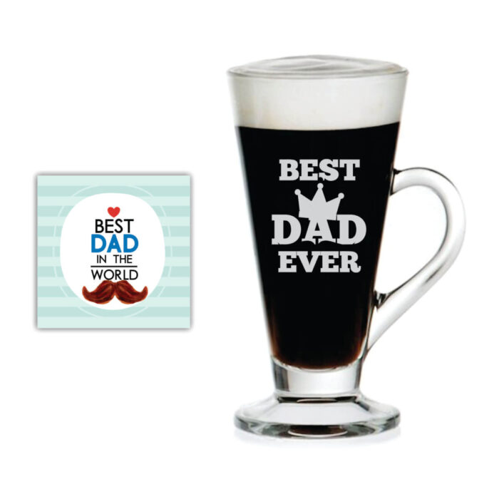 King Best Dad Ever Engraved Tea Mug