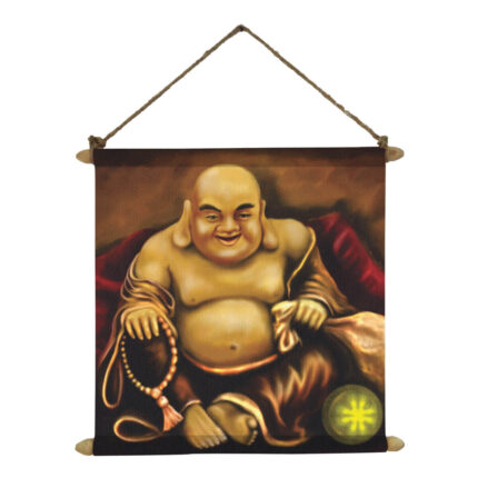 Laughing Buddha for Wisdom Canvas Scroll