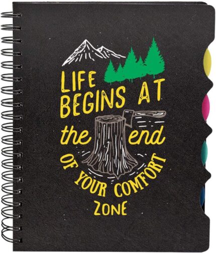 Life Begins at the End of Comfort Zone Printed Notebook