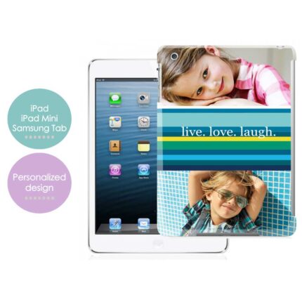 Personalized Live Love Laugh 2 Photo collage Tablet Case