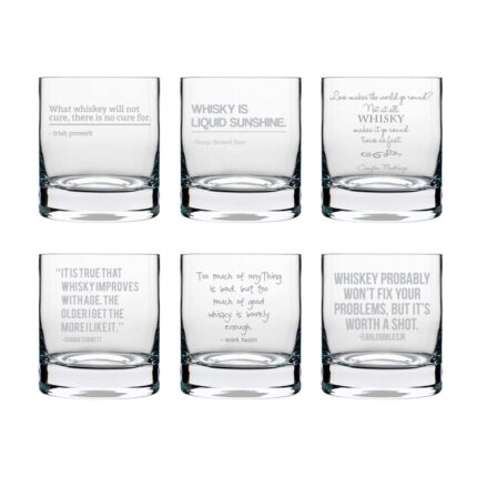 Love of Whiskey Engraved Whiskey Glasses - Set of 6