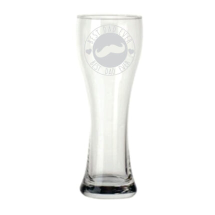 Moustaches Best Dad Ever Beer Pilsner Glass