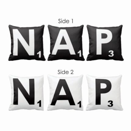 Scrabble NAP Double Side Printed Cushion Covers - Set of 3