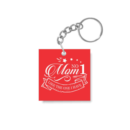 No 1 Mom Keychain