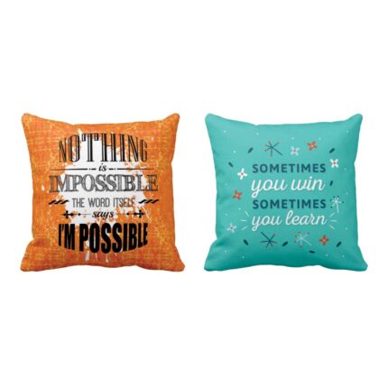 Always Learning Motivational Cushion Covers Set of 2
