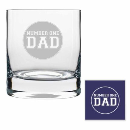 Number One Dad Whiskey Glass