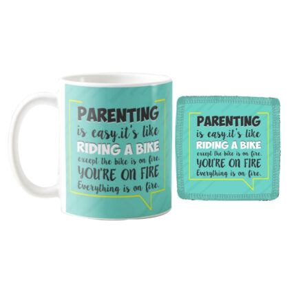 Parenting Like Riding a Bike Mom Coffee Mug