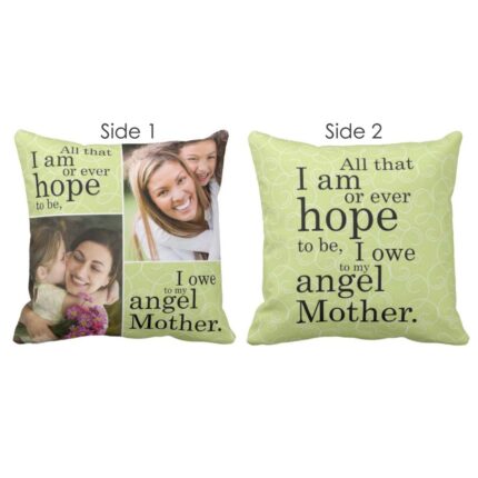 Personalized Angel Mother Cushion Cover Double side Printed