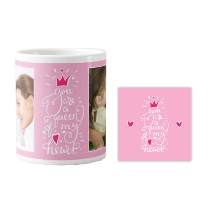 Personalized You Are Queen of My Heart Mug